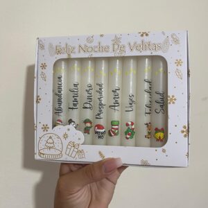 Velitas con temática navideña ⛄🧑🏻‍🎄🎁🎄