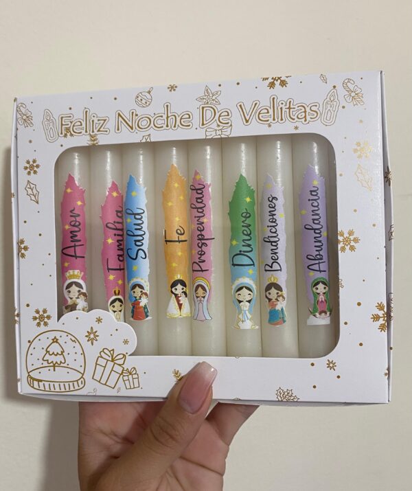 Velitas con temática de la virgen maria🙏🏻🪄