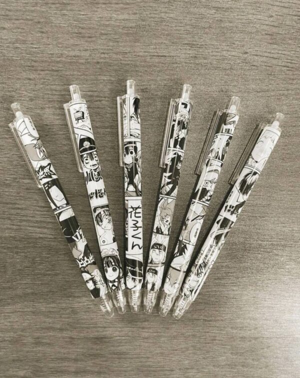 Bolígrafos de tinta de gel con temática de anime