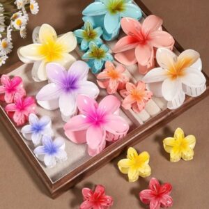 Pinzas para el cabello con diseño de flores
